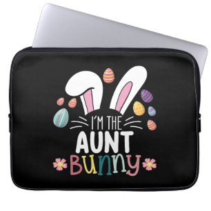 I'm The Aunt Bunny Easter Family Matching Laptop Sleeve