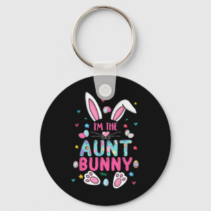 I'm The Aunt Bunny Happy Easter Cute Aunt Bunny Lo Keychain
