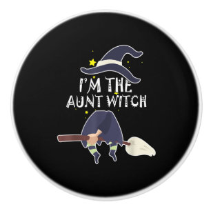 Im The Aunt Witch Halloween Costumes Gifts Ceramic Knob