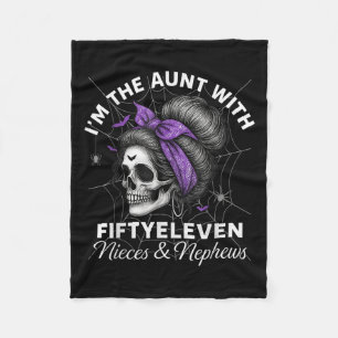 I'm The Aunt With Fiftyeleven Nieces Nephews Hallo Fleece Blanket