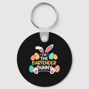 Im The Bartender Bunny Bartending Easter Mixologis Keychain
