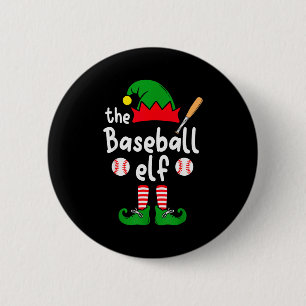 I'm The Baseball Elf Christmas Family Matching Paj 2 Inch Round Button
