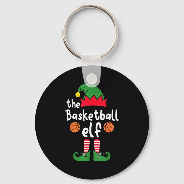 I'm The Basketball Elf Christmas Family Matching P Keychain (Front)