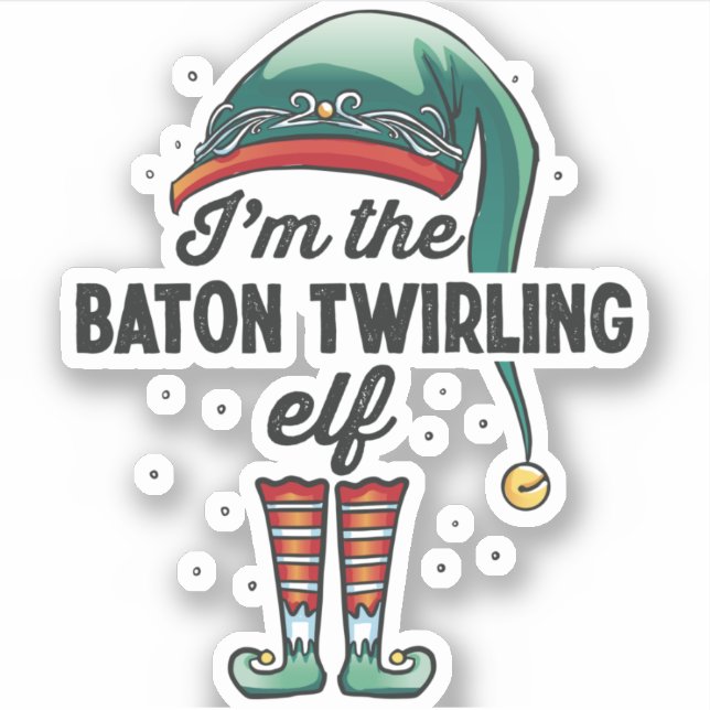 I'm the Baton Twirling Elf Christmas Gift Xmas (Front)