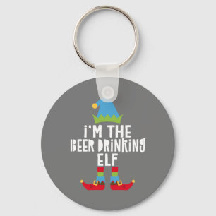 I'm The Beer Drinking Elf Matching Christmas Keychain