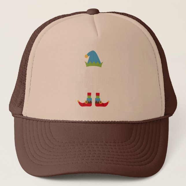 I'm The Beer Drinking Elf  Matching Christmas Trucker Hat (Front)