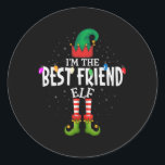 I'm The Best Friend Matching Christmas Family  Classic Round Sticker<br><div class="desc">I'm The Best Friend Matching Christmas Family</div>