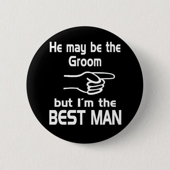 I'm the Best Man 2 Inch Round Button (Front)