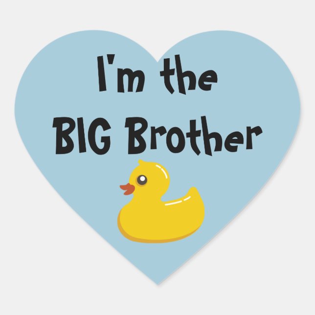 I'm the Big Brother Heart Stickers (Front)