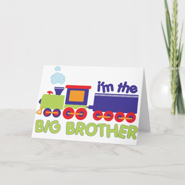 I'm the Big Brother Train T-shirt Card (Front)