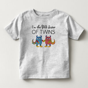 I'm the Big Sister of Twins Toddler T-shirt