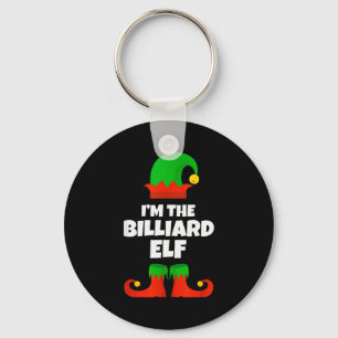 I'm The Billiard Elf Family Pajama Christmas Funny Keychain