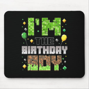 I'm The Birthday Boy Party Gamer Pixel Boy Kid Bir Mouse Pad