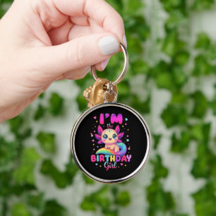 I'm The Birthday Girl Axolotl Keychain