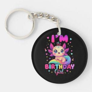 I'm The Birthday Girl Axolotl Keychain