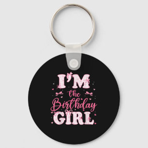 Im The Birthday Girl Coquette Bow Birthday Family Keychain
