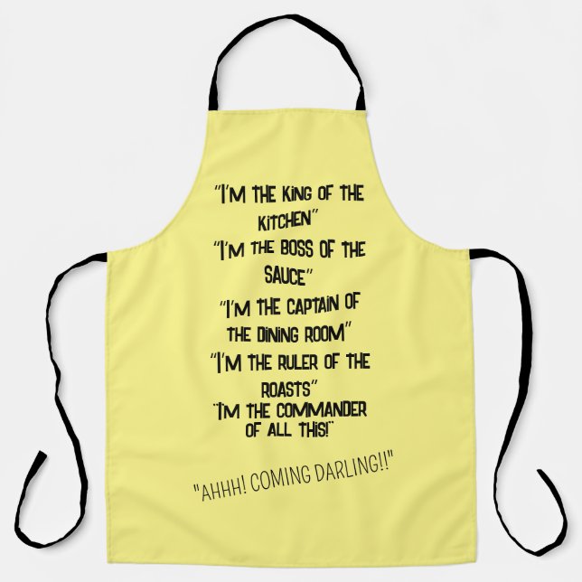 "Im the boss" Apron cooking apparel (Front)