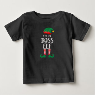 Im The Boss Elf Matching Christmas Baby T-Shirt