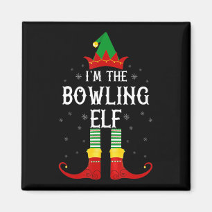 I'm the Bowling Elf Family Group Christmas Magnet