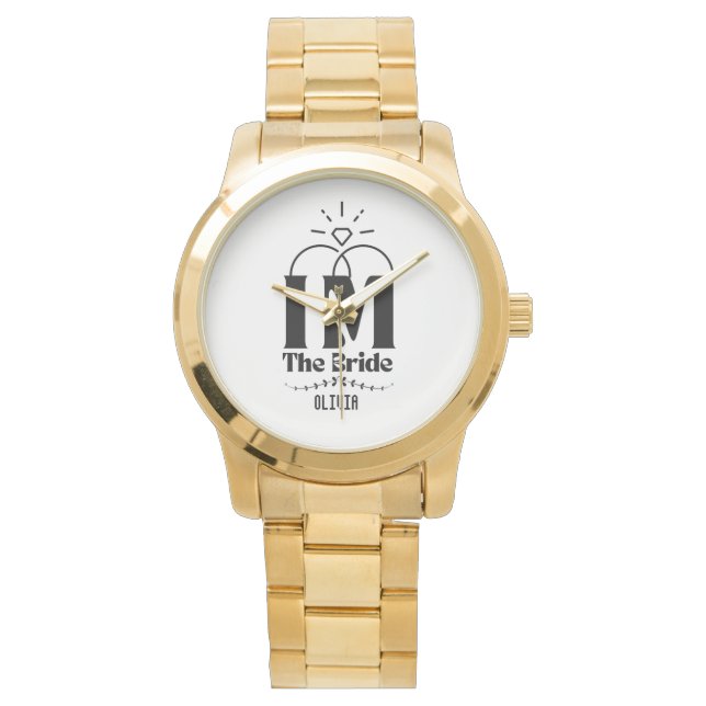 I'm the Bride Name Bachelorette Party  Watch (Front)