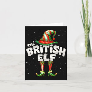 I'm The British Elf Family Matching Group Christma Card