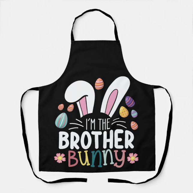 I'm The Brother Bunny Easter Family Matching Apron (Front)