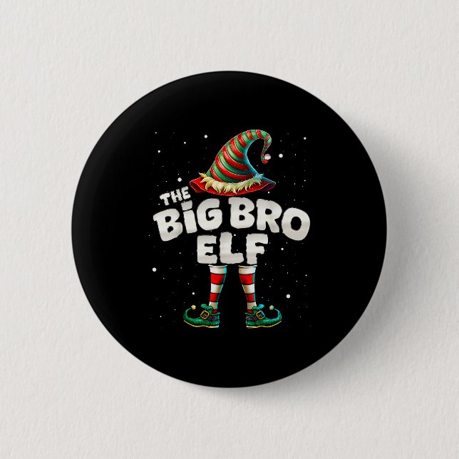 I'm The Brother Elf Family Matching Group Christma 2 Inch Round Button (Front)