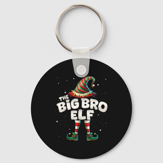I'm The Brother Elf Family Matching Group Christma Keychain (Front)