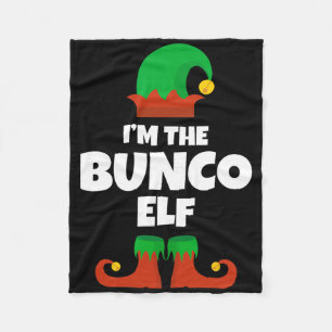 I'm The Bunco Elf Family Pajama Christmas Funny Bu Fleece Blanket