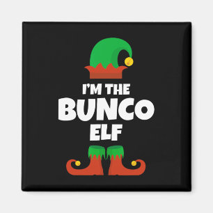 I'm The Bunco Elf Family Pajama Christmas Funny Bu Magnet