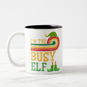I'm The Busy Elf Matching Group Christmas Party Pa Two-Tone Coffee Mug