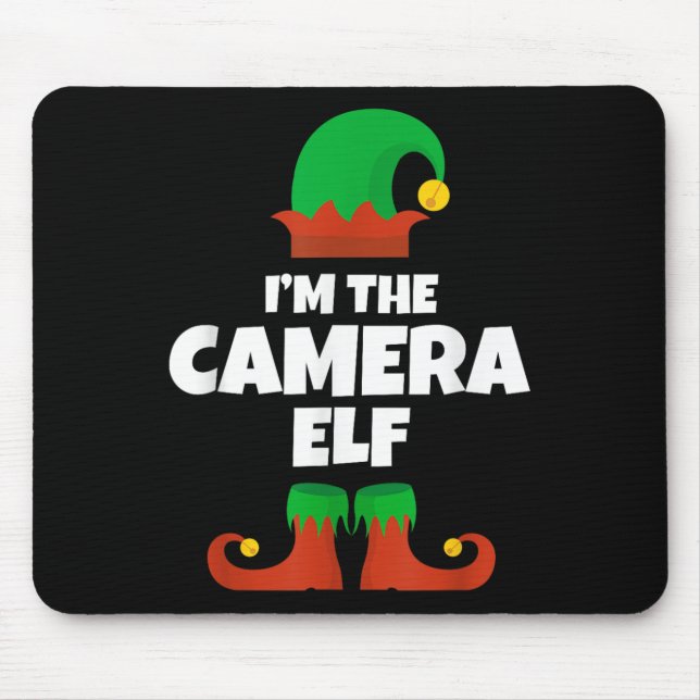 I'm The Camera Elf Family Pajama Christmas Man Pho Mouse Pad (Front)