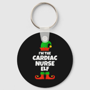 I'm The Cardiac Nurse Elf Family Pajama Christmas Keychain