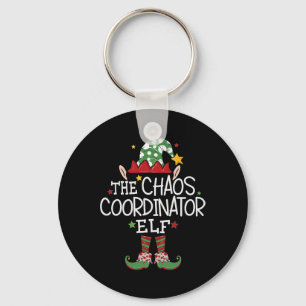 I'm The Chaos Coordinator Elf Fun Christmas Matchi Keychain