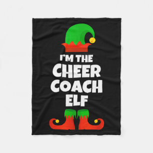 I'm The Cheer Coach Elf Family Pajama Christmas Fu Fleece Blanket