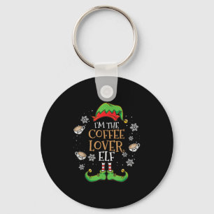Im The Coffee Lover Elf Christmas Keychain