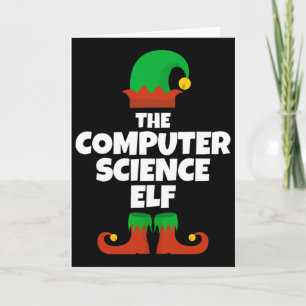 I'm The Computer Science Elf Family Pajama Christm Card