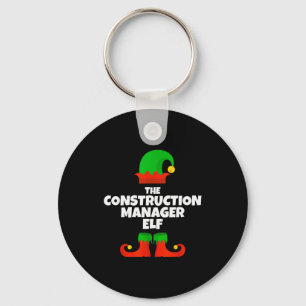 I'm The Construction Manager Elf Family Pajama Chr Keychain