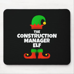 I'm The Construction Manager Elf Family Pajama Chr Mouse Pad