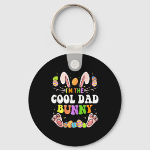 Im The Cool Dad Bunny Matching Family Easter Party Keychain