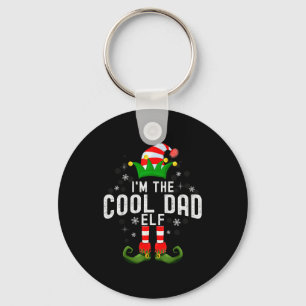 I'm The Cool Dad Elf Christmas Family Pjs Costume  Keychain