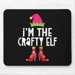 I'm The Crafty Elf Matching Christmas Elf Mouse Pad