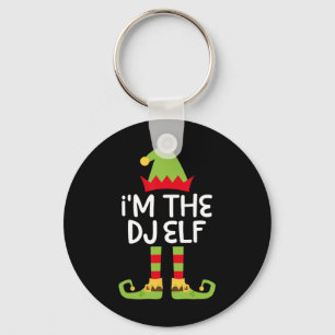 I'm The Dj Elf Matching Christmas Elf Keychain