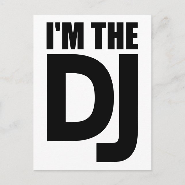 I'm the DJ Postcard (Front)