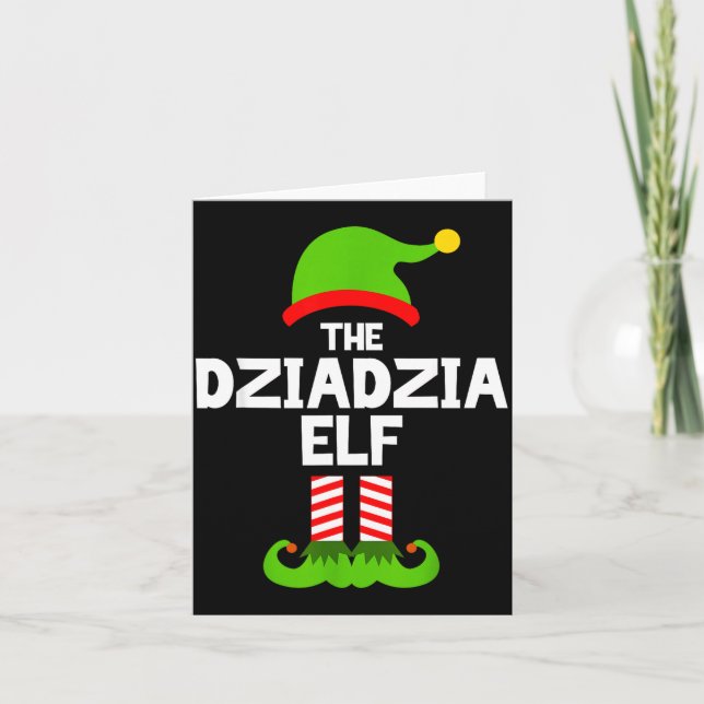 I'm The Dziadzia Elf Christmas Family Pajama Funny Card (Front)