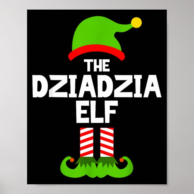 I'm The Dziadzia Elf Christmas Family Pajama Funny Poster (Front)
