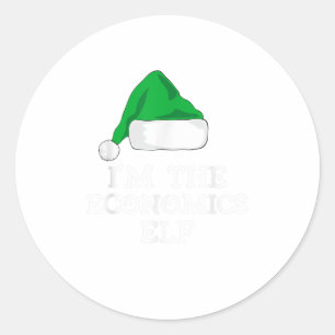 I'm The Economics Elf Funny Family Gift Classic Round Sticker