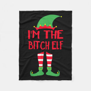 I'm The Elf Pajamas Matching Family Christmas Fleece Blanket