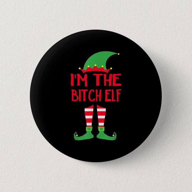 I'm The Elf Pyjamas Matching Family Christmas  2 Inch Round Button (Front)