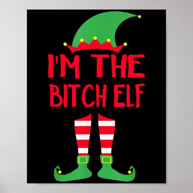 I'm The Elf Pyjamas Matching Family Christmas  Poster (Front)